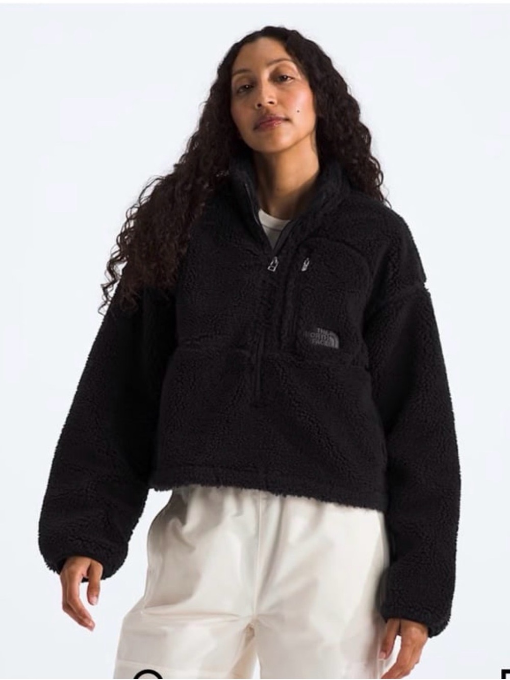 The North Face Black Sherpa Pullover Jacket